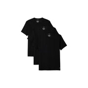 Black Calvin Klein short-sleeved t-shirts with minimalist design and subtle branding on collar and hem for men underwear