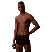 Black calvin klein underwear boxer briefs with white logo and trim designed for men by calvin klein underwear