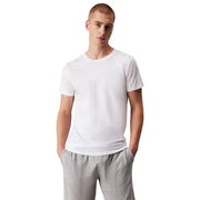 White crew-neck cotton t-shirt from calvin klein underwear men underwear collection designed for comfort and style