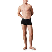 Black calvin klein boxer briefs with white logo trim on waistband from calvin klein underwear men underwear collection