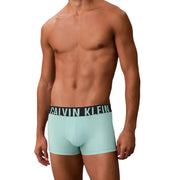Light blue Calvin Klein men underwear boxer briefs with black waistband featuring white Calvin Klein logo