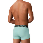 Light blue Calvin Klein men underwear boxer briefs with black waistband and white logo for comfortable daily wear