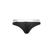 Calvin Klein women’s black print cotton modal underwear with white waistband