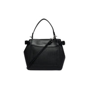 Calvin Klein women crossbody bag in black textured polyurethane with sleek structured design and silver-toned hardware
