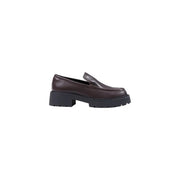 Dark brown leather loafer with chunky black rubber sole from calvin klein women leather sneakers bordeaux collection