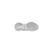 Calvin klein women leather sneakers white with a white rubber sole featuring a chunky textured tread and translucent midsole