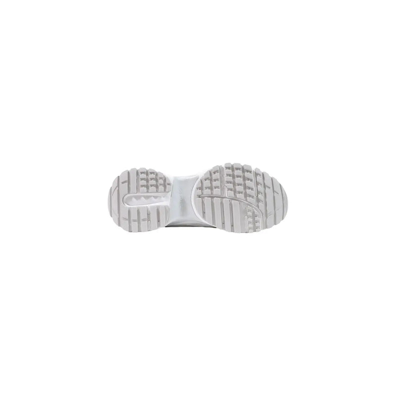 Calvin klein women leather sneakers white with a white rubber sole featuring a chunky textured tread and translucent midsole