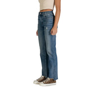 Calvin Klein women light blue distressed straight-leg jeans