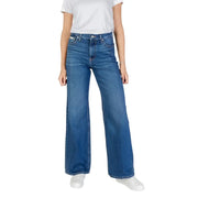 Calvin Klein womens high-rise wide-leg blue denim jeans