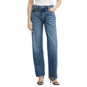 Calvin Klein women’s light blue cotton jeans with straight-leg cut and classic five-pocket design
