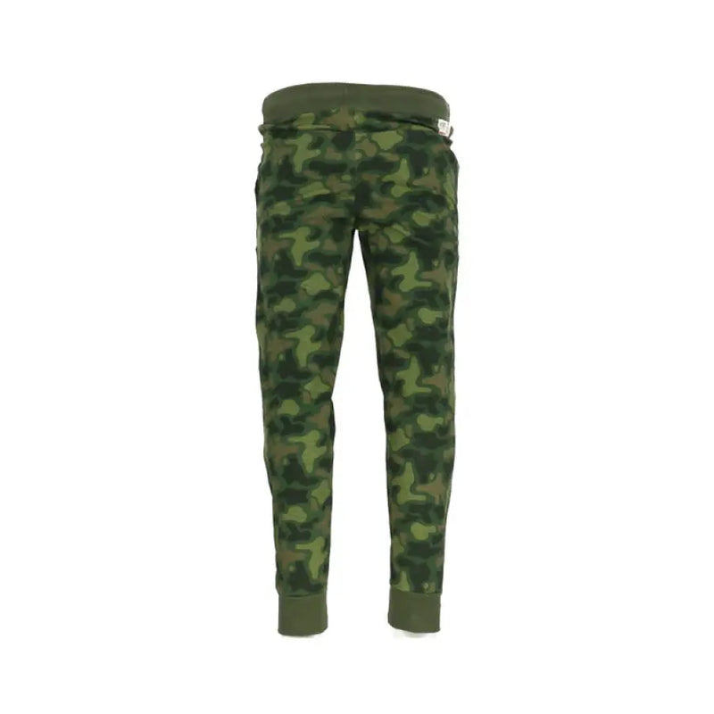 Camouflage-patterned sweatpants with patches for casual and streetwear style