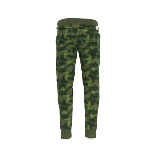 Camouflage-patterned sweatpants with patches for casual and streetwear style