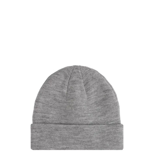 Champion gray beanie men’s knit hat in soft heather gray acrylic with a folded cuff for comfortable wear