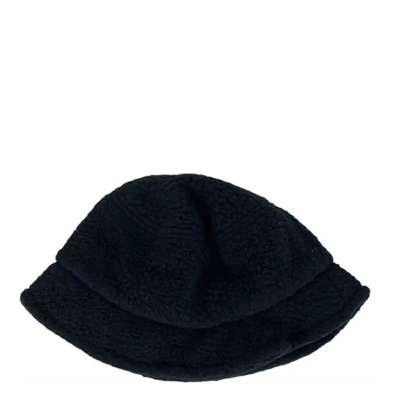 Champion women’s black bucket hat with a soft plush fabric finish from fall winter collection