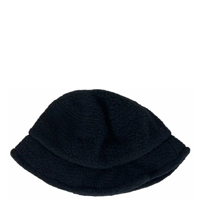 Champion women’s black bucket hat with a soft plush fabric finish from fall winter collection