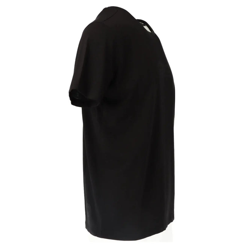 Black short-sleeved CNC Costume National men’s t-shirt with classic crew neck and smooth solid fabric