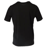 Cnc costume national men’s black short-sleeved crew neck t-shirt made of soft printed cotton fabric
