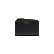 Coccinelle black textured leather zip wallet for women