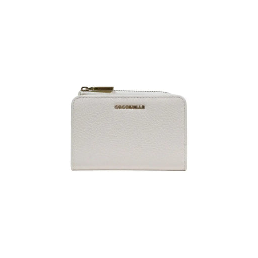Elegant Coccinelle black leather zip wallet for women with gold-tone hardware