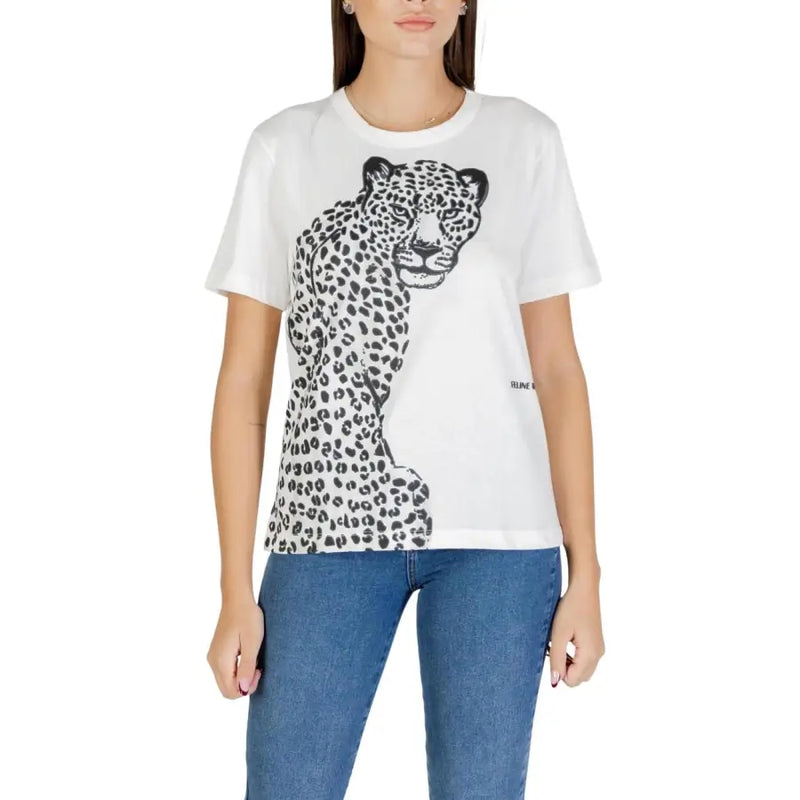 Colcci Women Black Print Short Sleeve Round Neck T-shirt