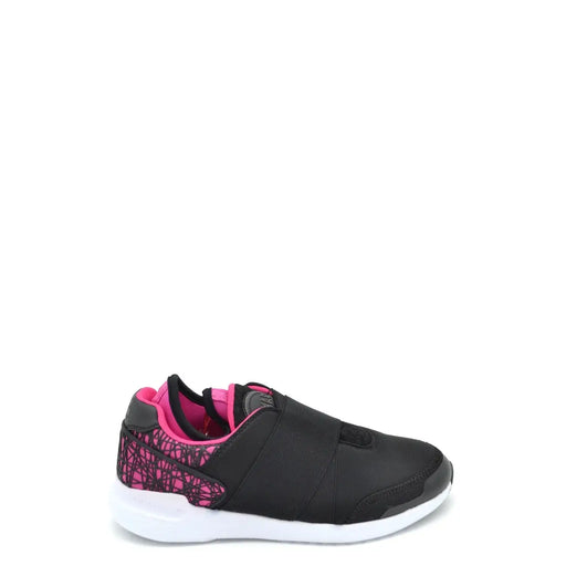 Colmar Damen-Sneaker aus Nylon zum Hineinschlüpfen, schwarz mit rosa geometrischem Muster und weißer Gummisohle, für sportliche Aktivitäten