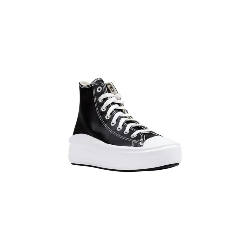 Converse womens black platform sneakers with thick sole