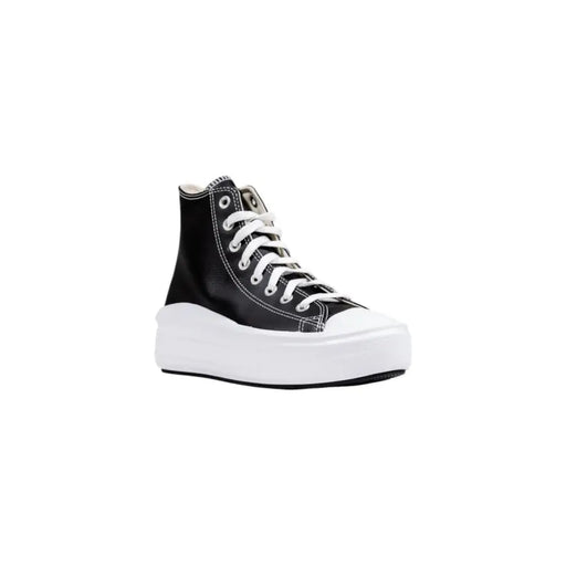 Converse womens black platform sneakers with thick sole