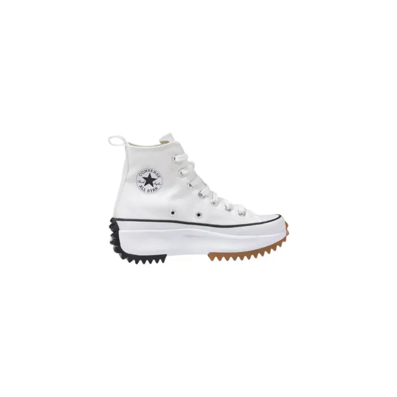Converse Women White Print High-Top Sneakers with Textured Sole