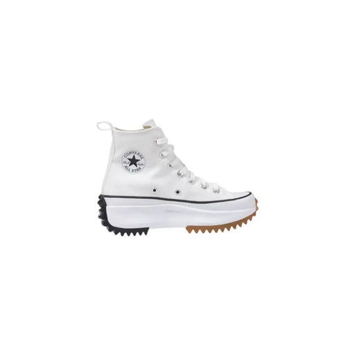 Converse Women White Print High-Top Sneakers with Textured Sole
