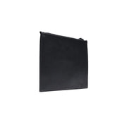 Black faux leather County Of Milan men bag clutch with sleek minimalist design and zipper closure 30x20 cm