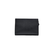 County of Milan men black print faux leather bag 26x19x7 featuring a black textured leather clutch with minimalist design