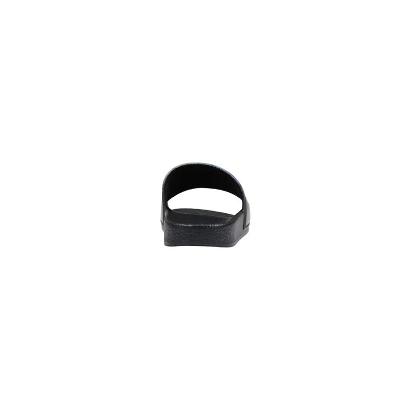 County of Milan men black synthetic slippers with smooth strap and textured sole for comfortable casual wear