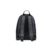 County of milan men nylon print rucksack black with padded shoulder straps and top carry handle in nylon material