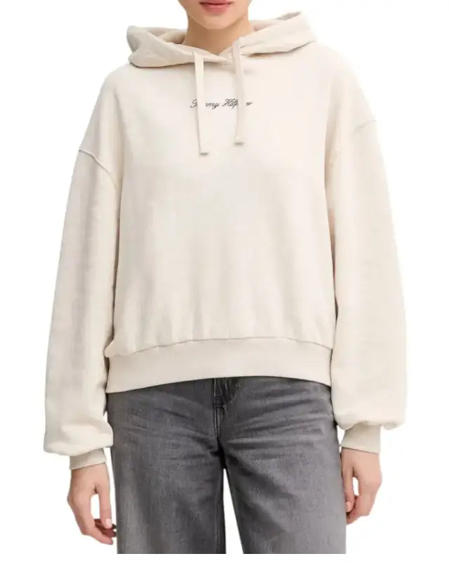 Sweatshirt à Capuche Beige pour Femmes en Coton Biologique