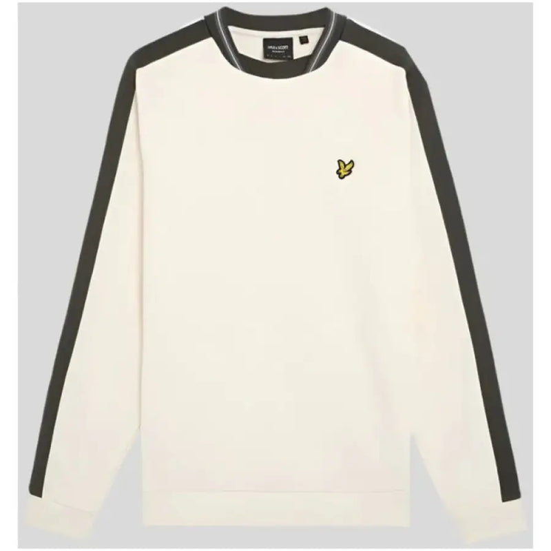Cream-colored sweatshirt with dark gray sleeves and yellow logo from Cream and Beige Sweatshirts collection