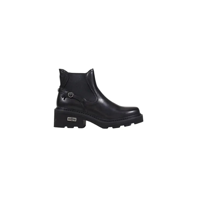 Cult Women Black Leather Ankle Boots Fall Winter