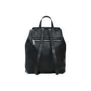Desigual black leather convertible handbag rucksack with two zippers top handle and multiple pockets
