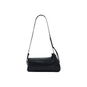 Desigual black leather shoulder bag for women with minimalist design and braided strap details
