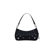 Black studded textured shoulder bag from Desigual Fall Winter collection