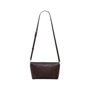 Dark brown leather crossbody bag with adjustable strap from Desigual for women