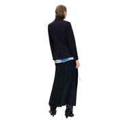 Desigual women black blazer with subtle textured finish and clean modern silhouette in viscose blend fabric