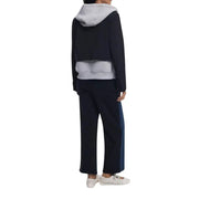 Two-tone hooded sweatshirt with long sleeves from Desigual Womens Blue Fall Winter Jeans collection