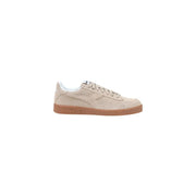 daim beige diadora Baskets basses de jeu en cuir bleu pour homme, semelle en gomme et lacets blancs, vue de face