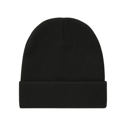 Dickies cap knit beanie for men in black with folded cuff, front view
