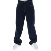 Dickies Herrenjeans in Dunkelindigo mit weißen Ziernähten und Fünf-Taschen-Design, Vorderansicht