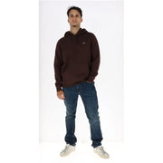 Dickies Brauner Herren-Hoodie aus Baumwolle mit dunkelbraunem, langärmeligem Design und kleinem Logo auf der Brust.