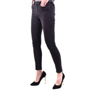 Dondup women black high-waisted skinny jeans with sleek fit and subtle fading at the thighs for fall winter