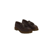 Dark brown leather tassel loafers with yellow stitching by dr martens men leather moccasin shoes brown adrian