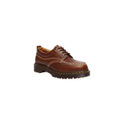 Brown leather dr martens men lowell butterscotch leather lace up shoes showing the back side of the shoe
