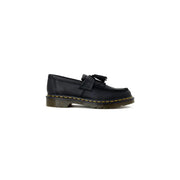 Dr. Martens womens black leather tassel loafer with yellow stitching